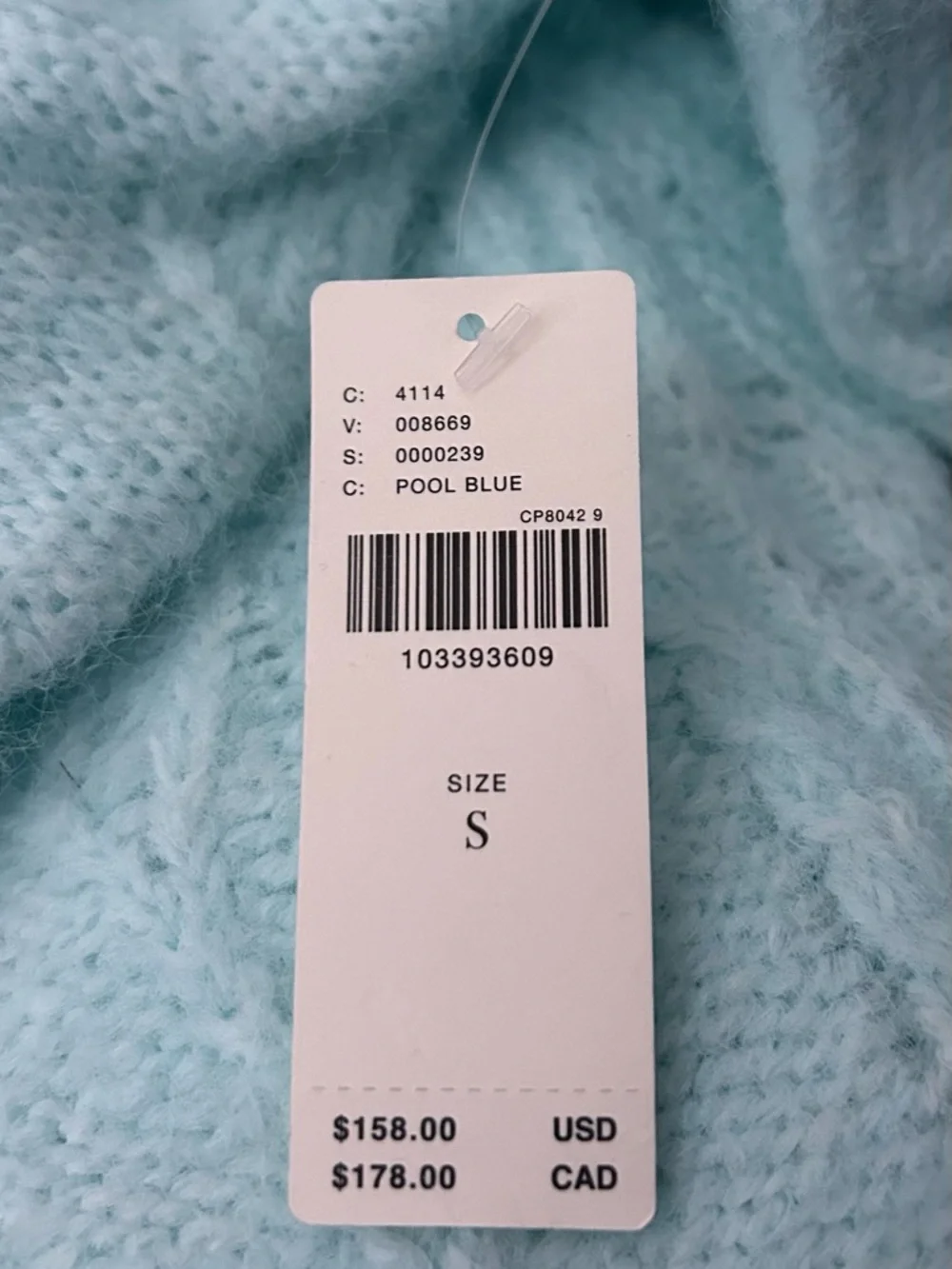 Anthropologie Pale Blue Open-Knit Scoop Neck Sweater - Picture 6 of 6